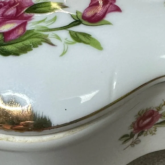 Vintage 1950’s Arbart Japan Porcelain Trinket, Jewelry box - Picture 8 of 12